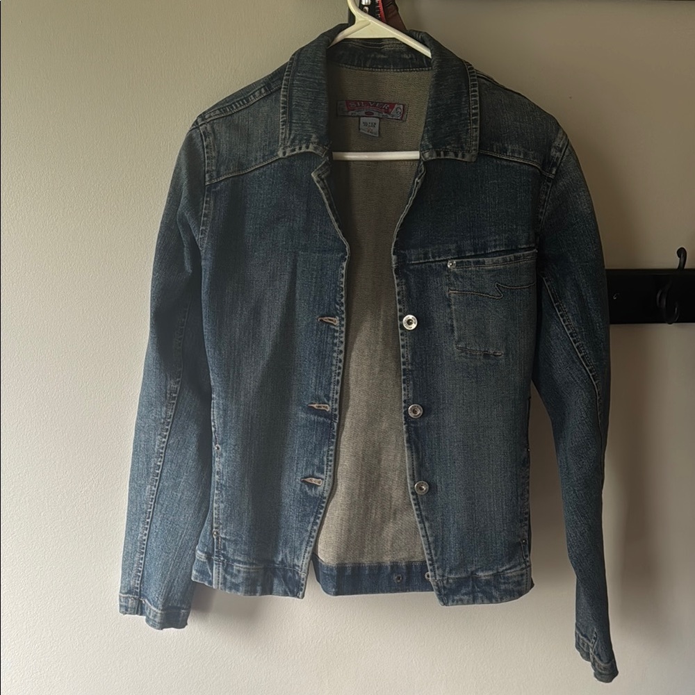 Silver Jeans Blue Lightweight Denim Shirt Jacket